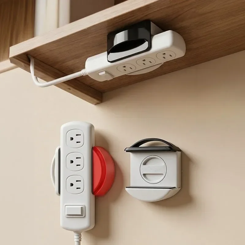 Suction Cup Power Strip Holder No Drill Wall Mount Socket Fixer Extension Cord Cable Management Organizer Desk Organizer