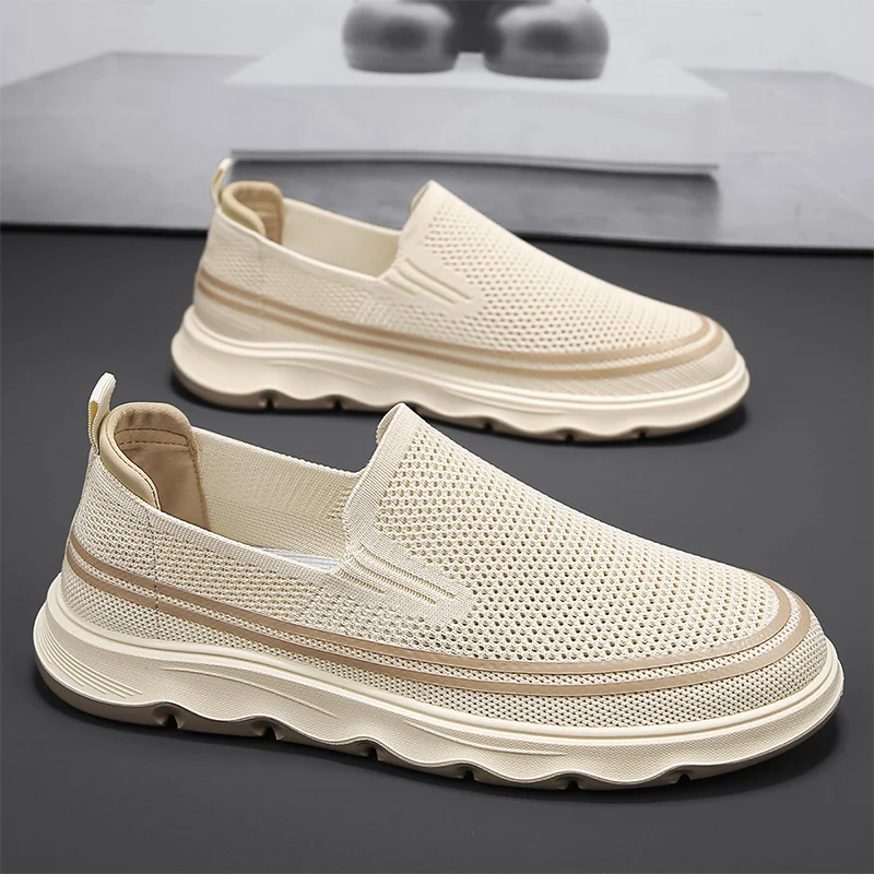 

Men Loafers Slip-on Spring New Driving Shoes Men Breathable Men Casual Shoes Non-Slip Shoes Loafers Big Size 44 Chaussure Homme
