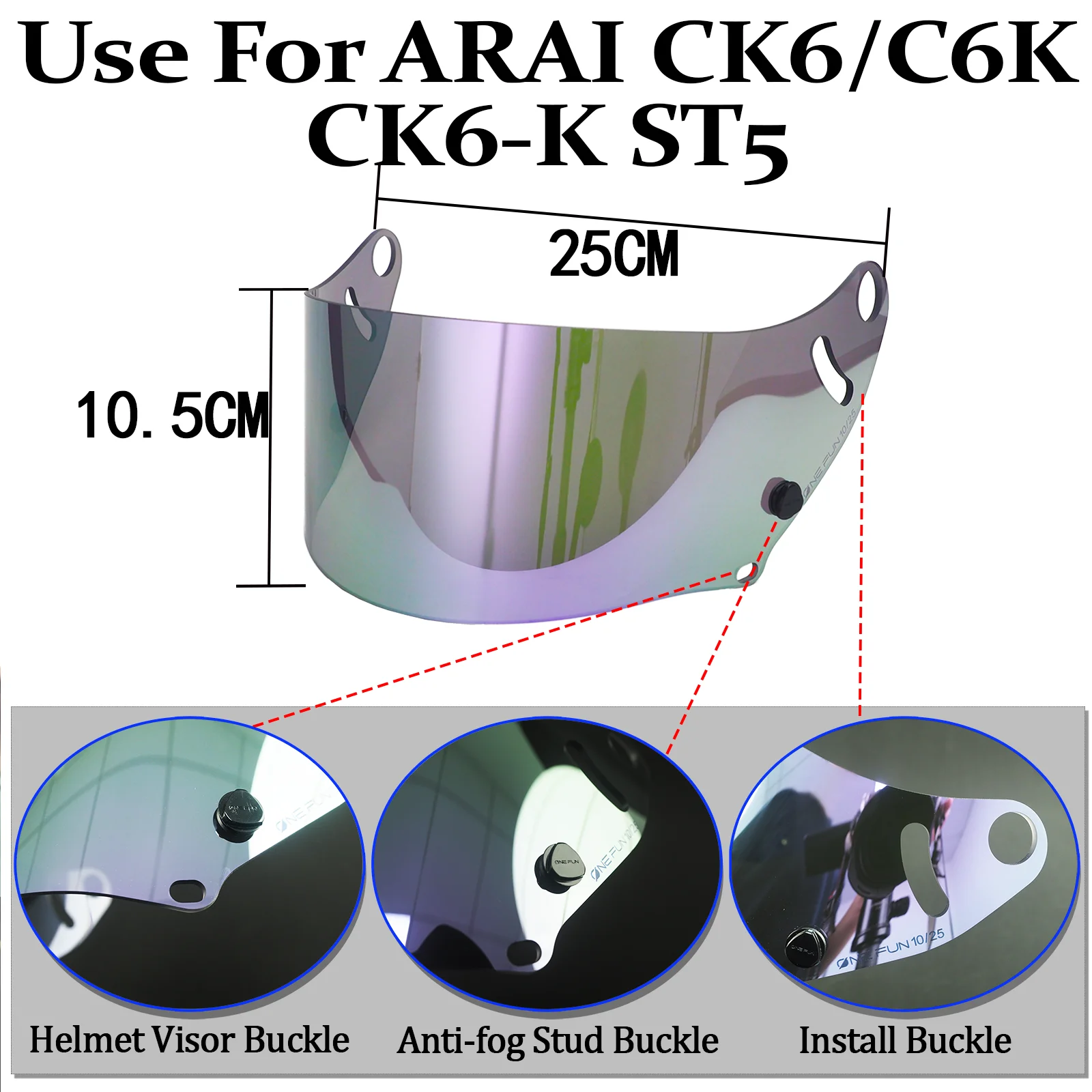 CK6 Visor For CK6 CK6K CK-6 Mirrorized RACING VISOR Lens Case Full Face Mask Glasses Shield Racing Explosion-Proof For Arai