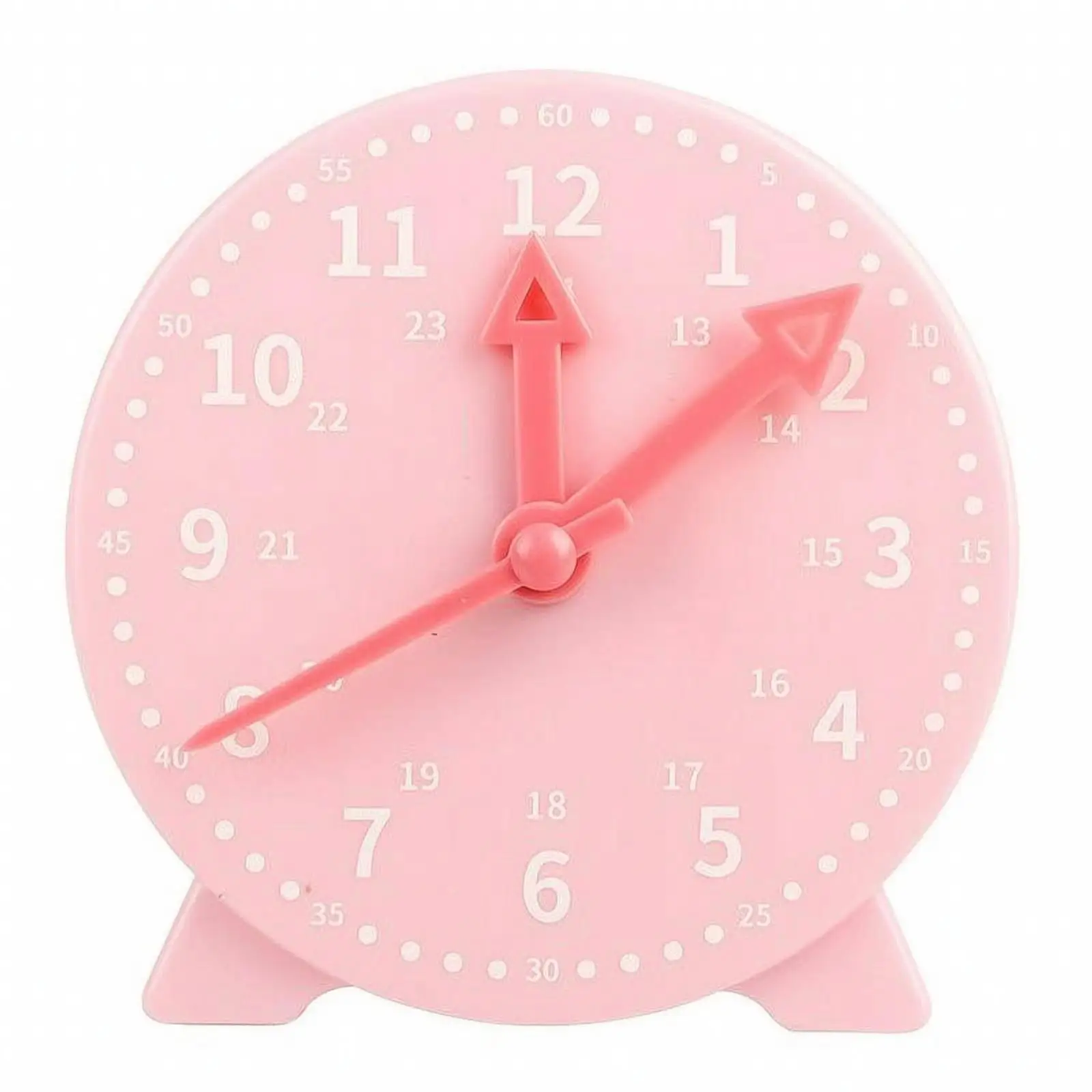 Children Learning Clock Plastic Teaching Time Tool with Stand for Kids Classroom Home Study Early Math Skills