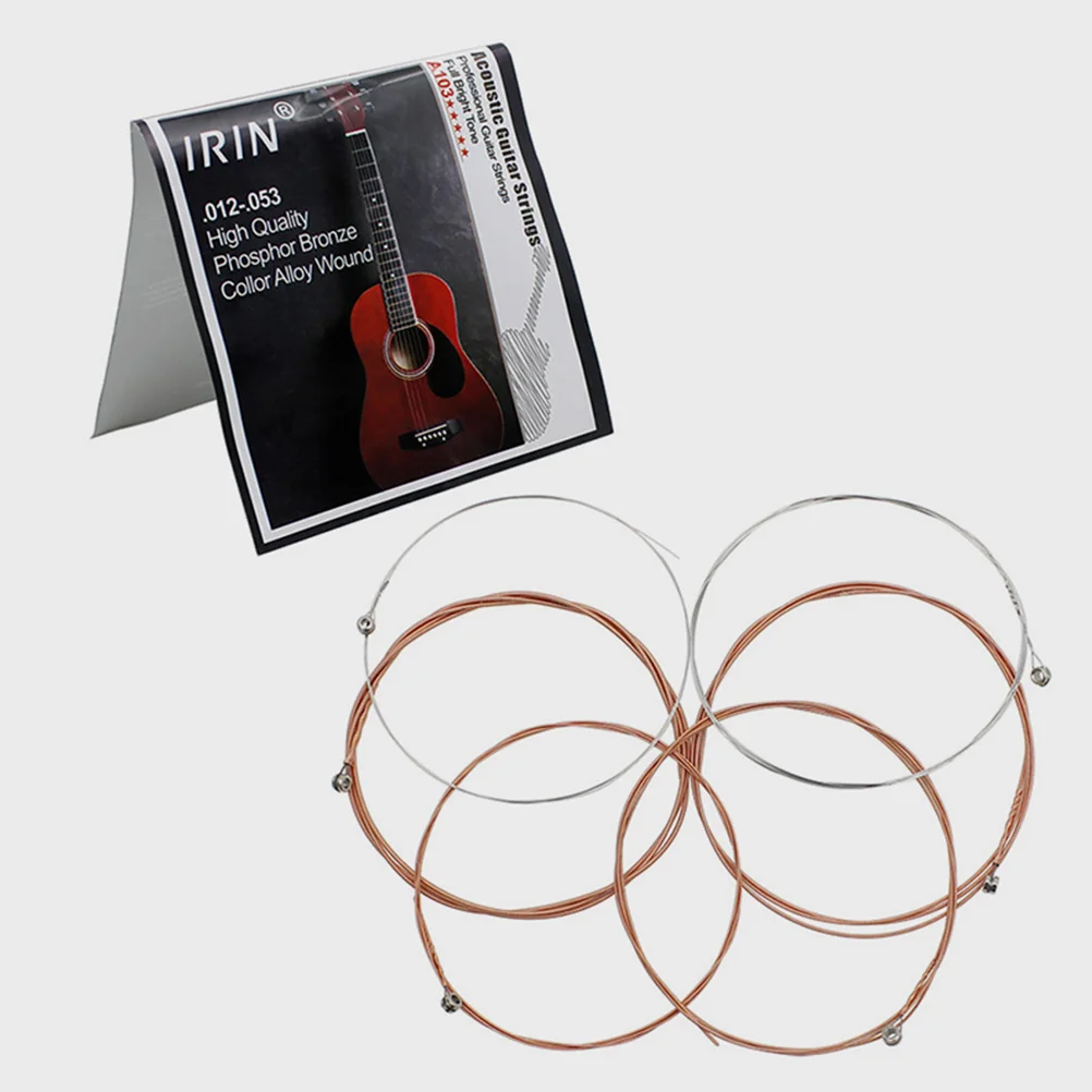 

6 pcs Guitar Strings Acoustic Accessories Stainless Steel Replacement Parts for Guitar Bass Folk Excellent Durable