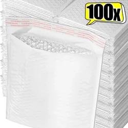 100/10pcs Thickened White Bubble Envelopes Bags Waterproof Self Sealing Shipping Bags Packaging Bag Mailers Storage Organizer