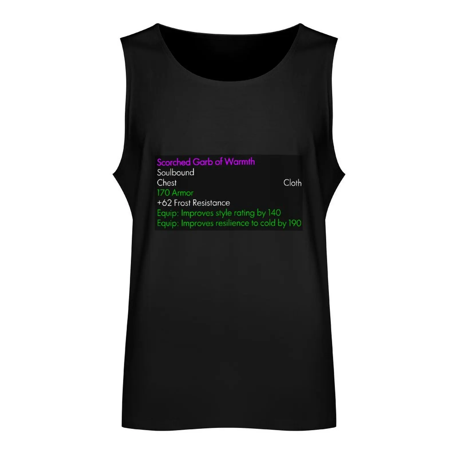 Scorched Garb of Warmth Tank Top fashion 2024 man t-shirt for men