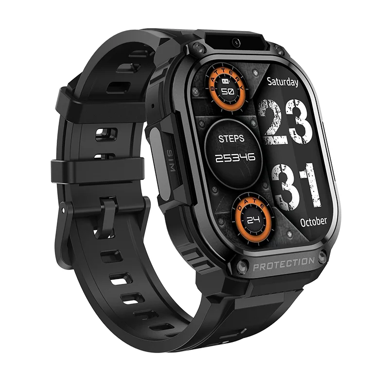 Montre intelligente 4G Android 2024, 2.13 pouces, 1000mAh, epiWiFi, navigation GPS, 101WCDMA, persévérance DM63