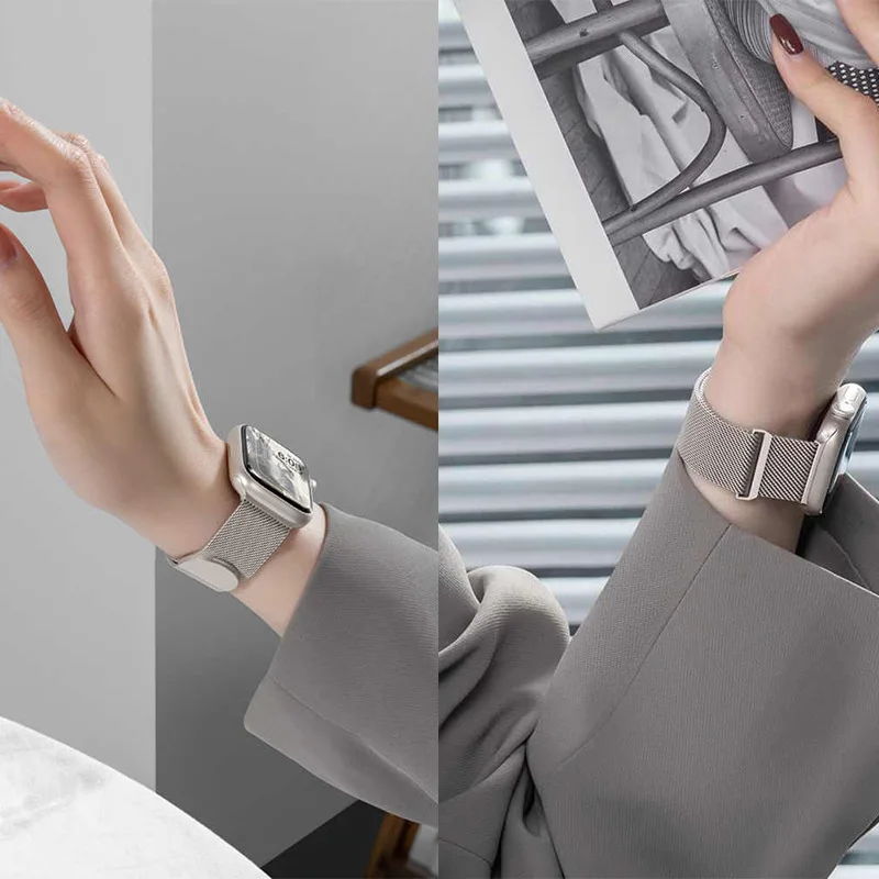 /A/p/toepasselijk A/p/ple magnetische band A/ppleWatch Ultra Milanese iWatch-band 10e generatie S9