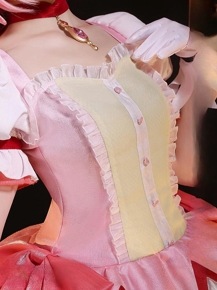 Kaname Madoka Cosplay Anime Puella Magi Madoka Magica Kaname Madoka Cosplay disfraz Navidad Roleplay Rosa vestido conjuntos peluca Cos