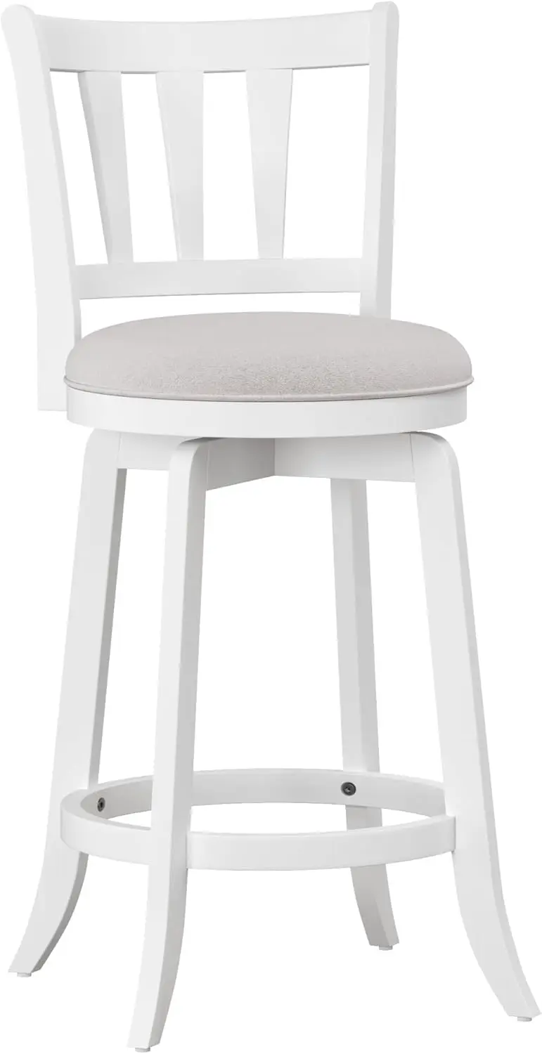 Presque ISLE Wood Counter Height Swivel Stool White