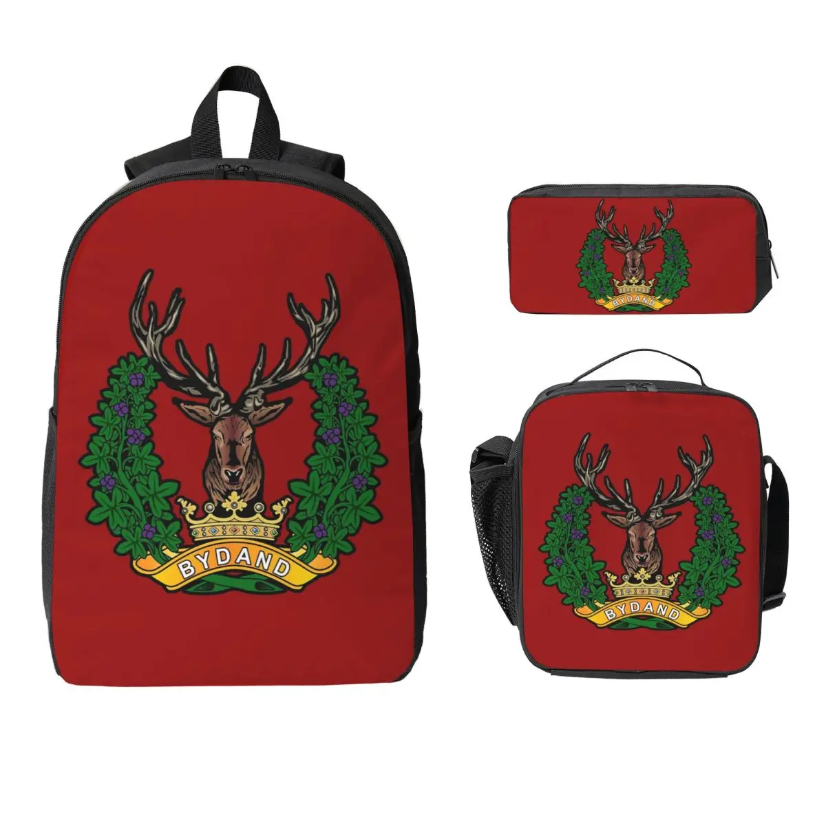

Gordon Highlanders Backpack Student BookBag School Bag Laptop Shoulder Bags 3ps Insulated Lunch Bag Pencil Case
