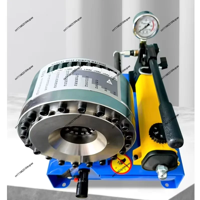 Oil Pipe Manual Pipe Crimping Machine Hydraulic Hose Press with 7 molds High Pressure Explosion-proof Pipe Brake