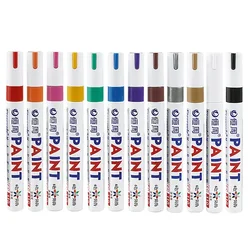 Black/White Oil Based Paint Pens, Permanent Marker for Metal, Wood, Canvas, Fabric, Plastic, Tire, Glass, Waterproof