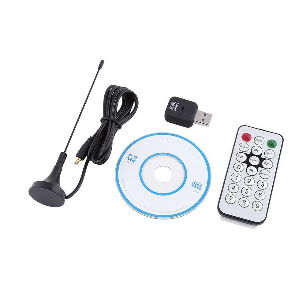 

Antenna Tuner HDTV Indoor Receiver USB 2.0 Dongle Stick Mini Digital TV Stick SDR+DAB+FM with Remote Control