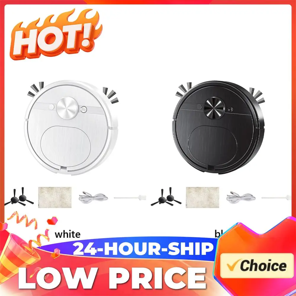 3 In 1 Smart Sweeping Robot Rechargeable Intelligent Wiping Floor Robot Automatic Cleaning Machine for Pet Hair Carpets Floors