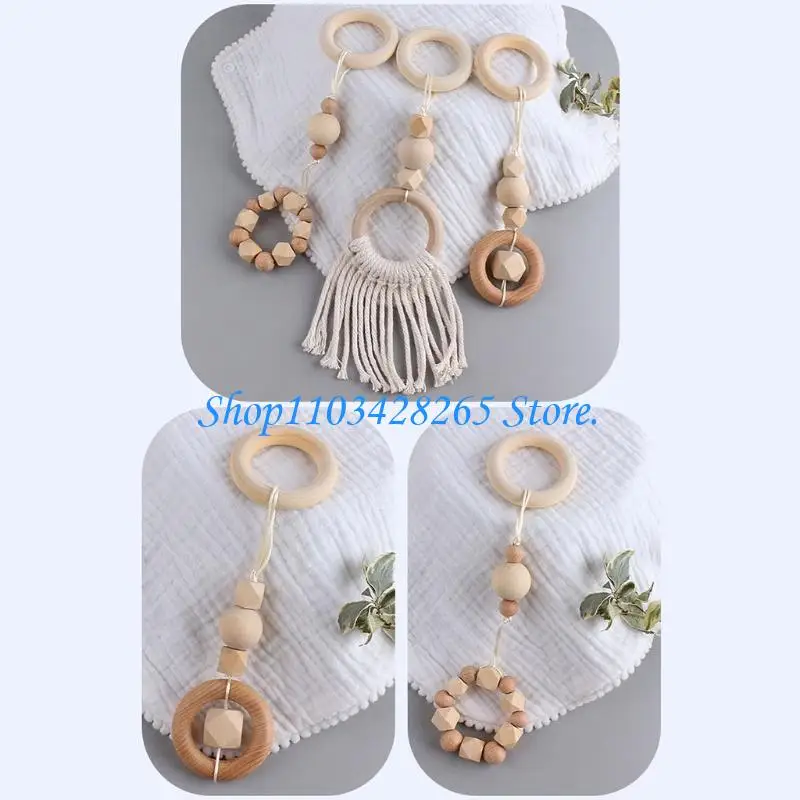 

3pcs/Set Nordic Baby Gym Prame Pendants Деревянная одежда, висящая для игры Toy G2TE