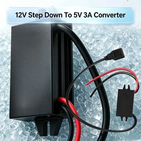 DC 12V Step Down To 5V 3A Converter Buck Module USB Output Power Adapter Car Power Converter Regulator For MP3 MP4 Car Radio LED