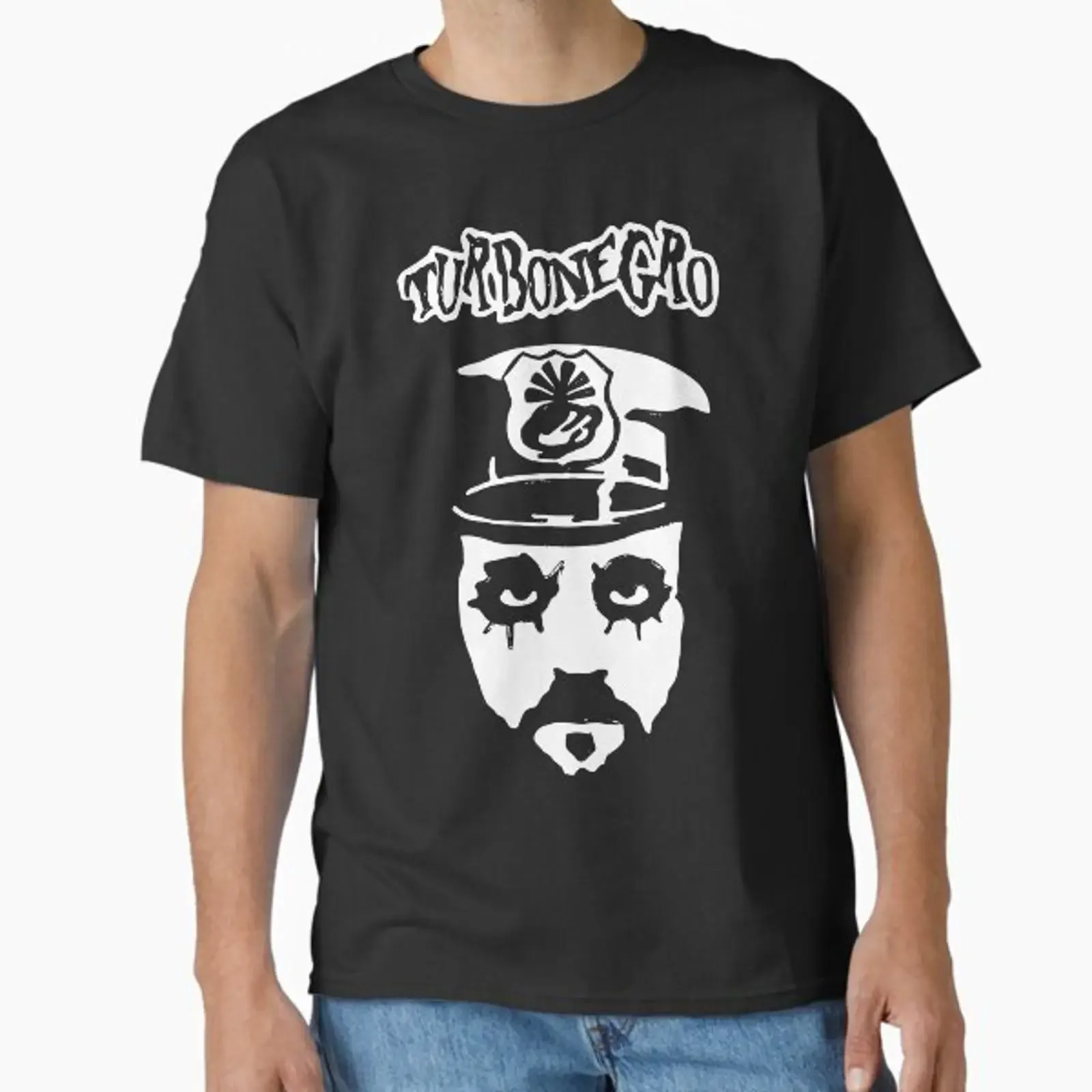TURBONEGRO HANK VON HELL Classic T Shirt vintage Washed graphic designer clothes homme Unisex Versatile Casual Breathable Soft