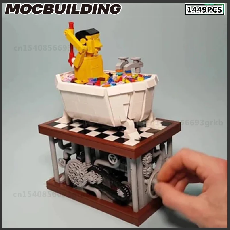 MOC Building Blocks DIY Assembly Bricks Manual Operation Model Bath Scene  Toys Christmas Gifts Birthday Present Collection