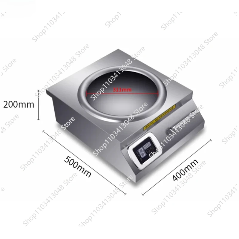 220V 50HZ commercial induction cooker, high-power flat stew broth pot, 5kw stir fry induction cooker
