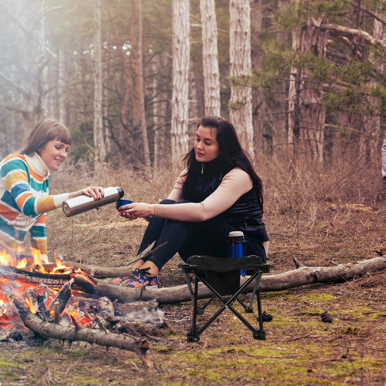 

Портативный складной походный стул с прочной легкой рамой, удобным эргономичным сиденьем, складная уличная скамья для кемпинга и походов
