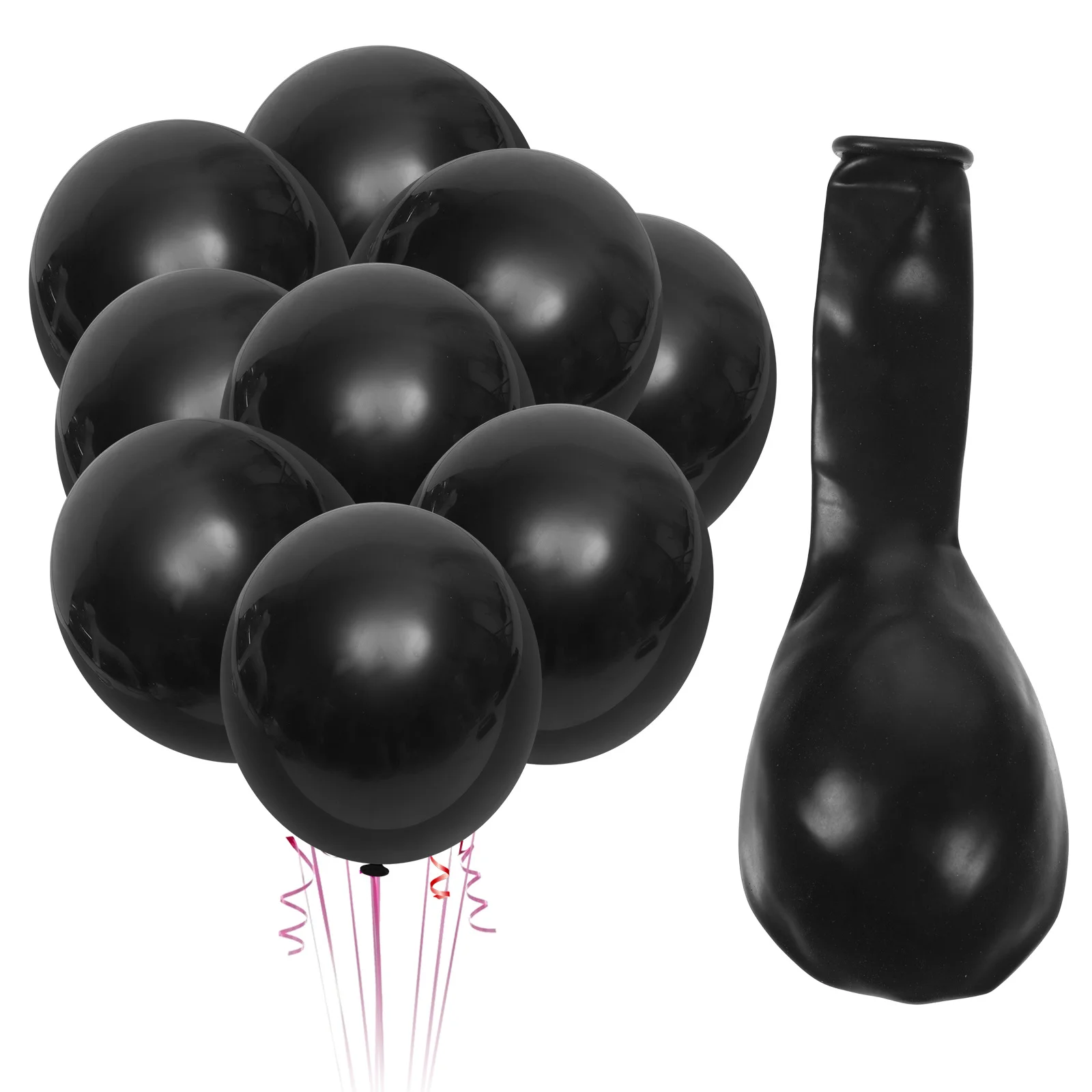 

100Pcs Party Balloons Black Latex Birthday Wedding Graduation Decorations Balloon Arch Festival Supplies Black Balloons
