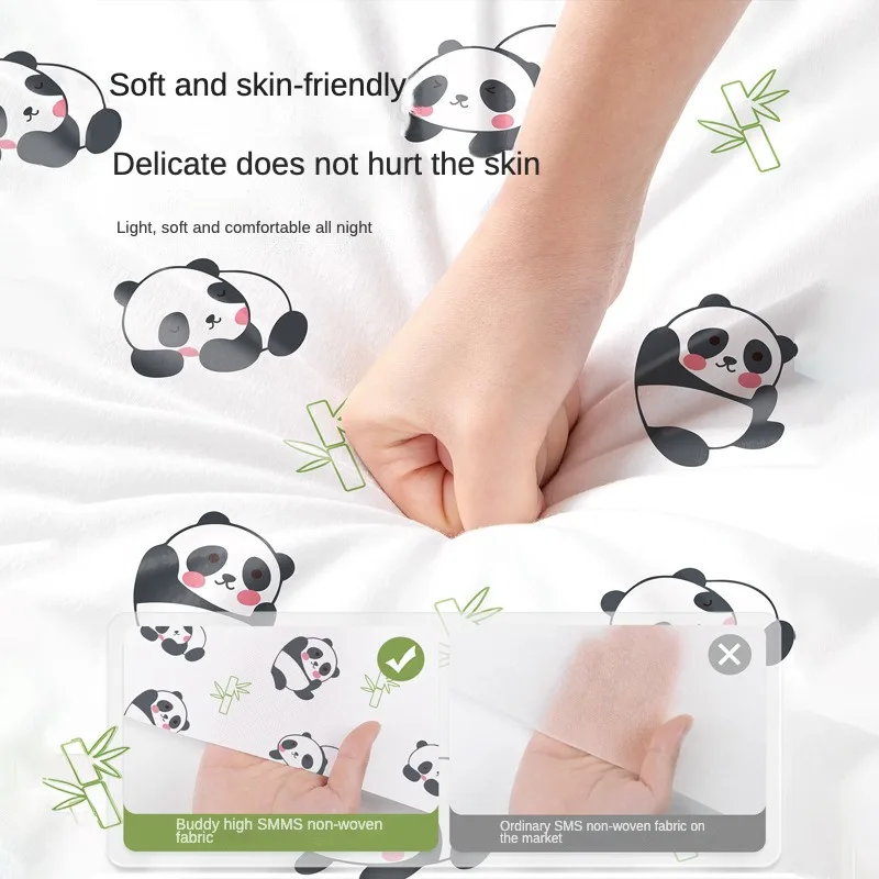 Copriletto usa e getta federa Kawaii Panda Print copriletto Travel Hotel due portatili