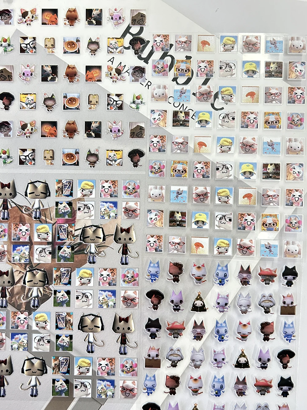 

Pvc Mini Kawaii Cat Waterproof Stickers Nail Art Handbook Material Nail Decoration Small Pattern Diy Phone Case Guitar Stickers