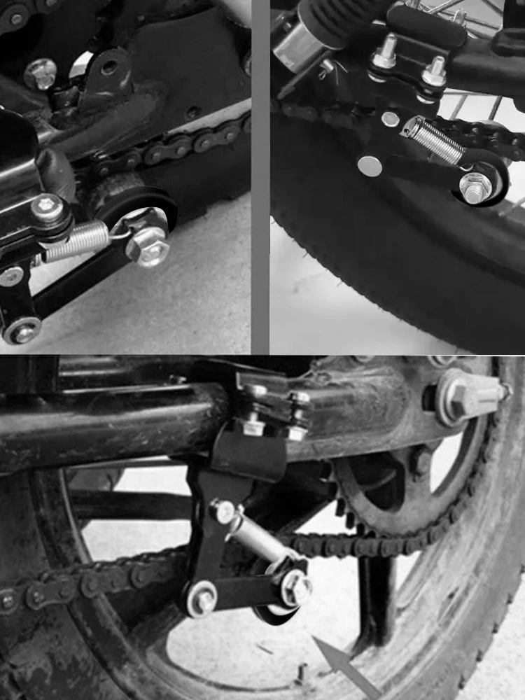 AliExpress NONE Motorcycle Chain Adjuster Tensioner Sprocket Parts Tools 4 Wheeler Motorized Bike Guide with Guide Wheels Bike Universal