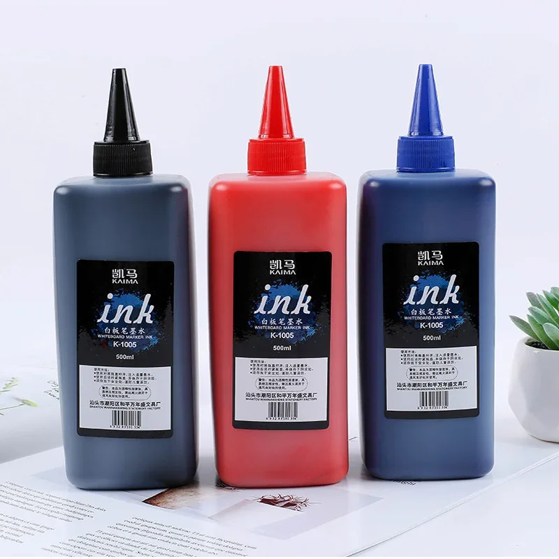 

Whiteboard Marker Large Bottle Ink 500ml Refillable Teaching Erasable Whiteboard Marker Refill Liquid