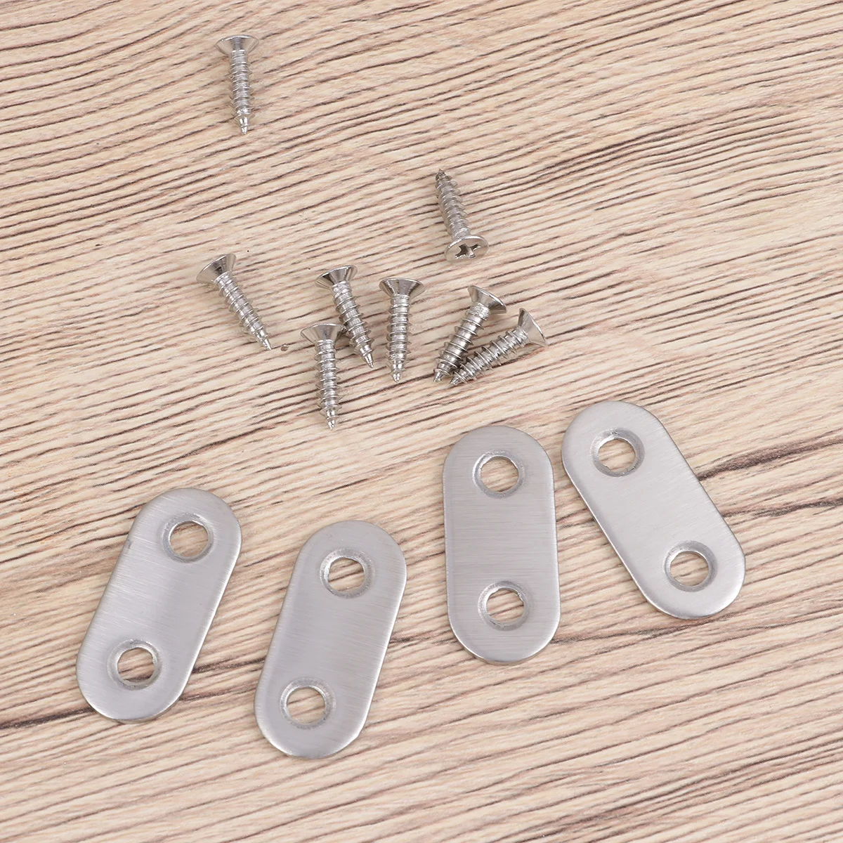 

30Pcs 37mm Flat Straight Repair Plate Stainless Steel 2 Hole Fixing Plate Furniture Corner Brace Sturdy Connector