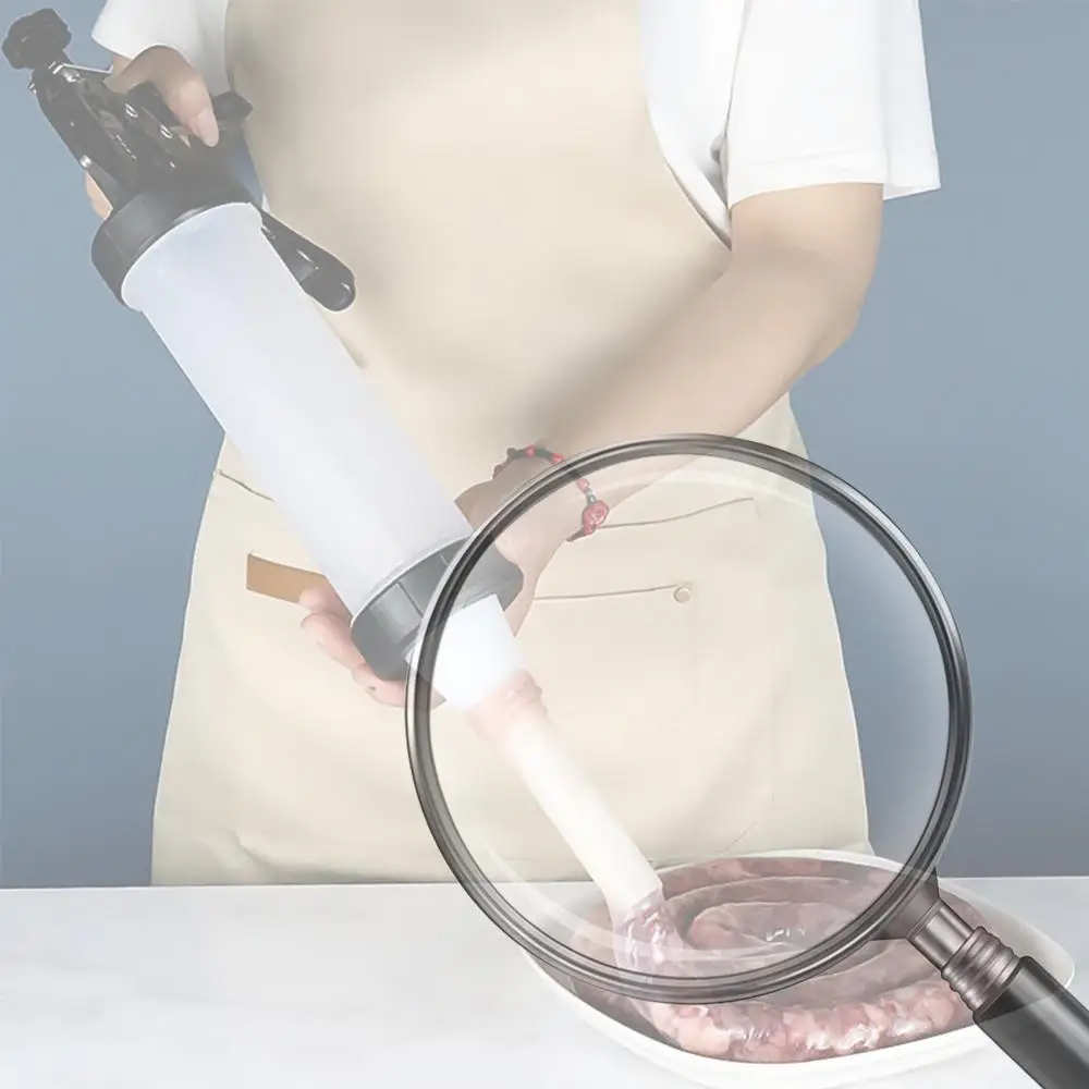 

500/1500g Manual Sausage Making Tool Stuffing Machine Homemade Sausage Stuffer Syringe Manual Meat Injector Tool Kitchen Gadgets