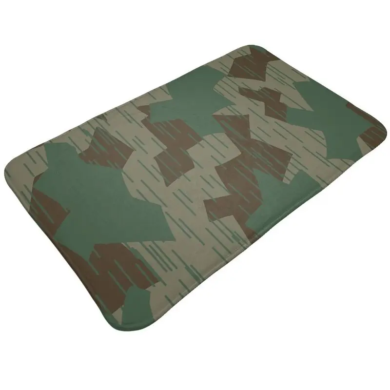 Custom World War 2 German Camouflage Doormat Anti-Slip Kitchen Bathroom Mat Garden Garage Floor Door Entrance Carpet Rug