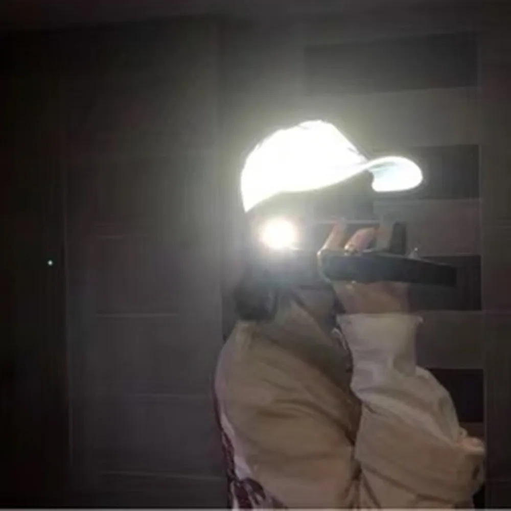 Unisex Reflective Luminous Cap Lightweight Adjustable Sun Visor Breathable Sun Protection Hip Hop Baseball Cap
