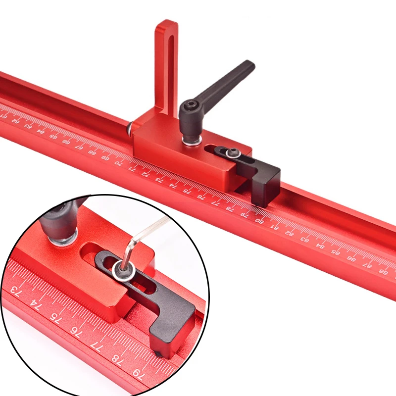 Aluminium Alloy Miter Track Jig 30/45 Type Miter Track Stop Woodworking T-Slot Limiter T Track Stop Block For Standard T-track