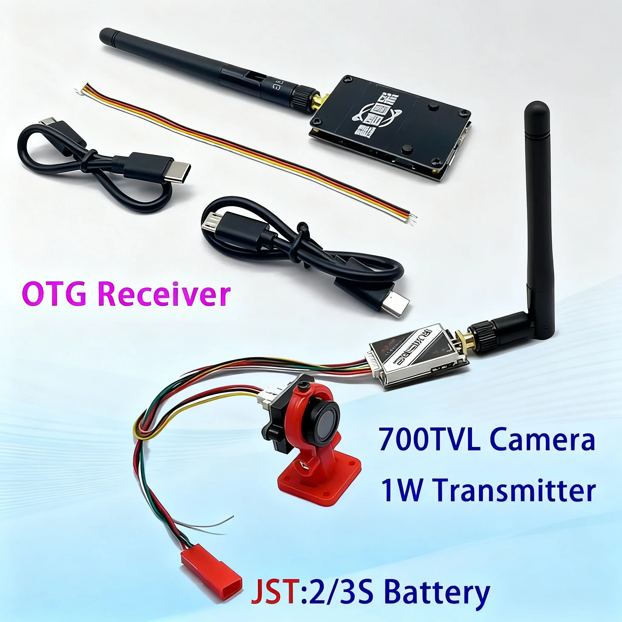 

New 5.8G 48CH OTG UVC Receiver and 1000mW FPV Transmitter VTX Support OSD/Smartaudio+CMOS 700TVL FPV Camera For RC Racing Drone