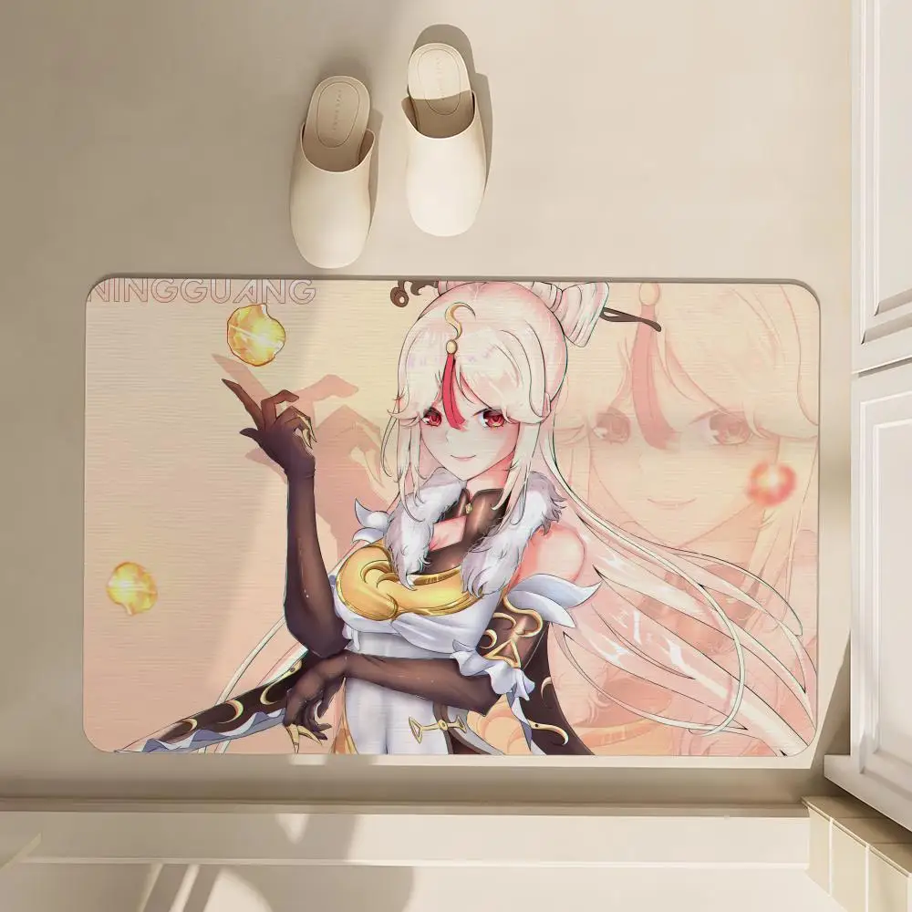 

Genshin Impact Floor Mat Soft Diatom Bathroom Absorbent Floor Mat, Toilet Of The Bathroom, Household Floor Mat, Door Mat Carpet