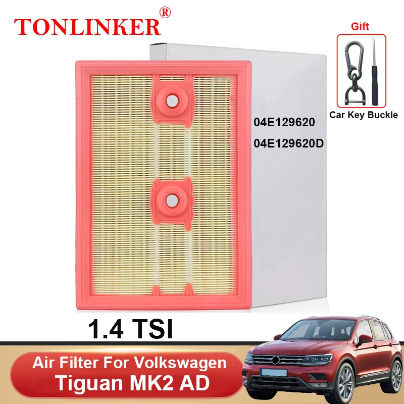 TONLINKER Air Filter 04E129620 For VW Volkswagen Tiguan Mk2 1.4TSI DSG 2016 2017 2018 2019 2020 2021 2022 Car Accessories Goods