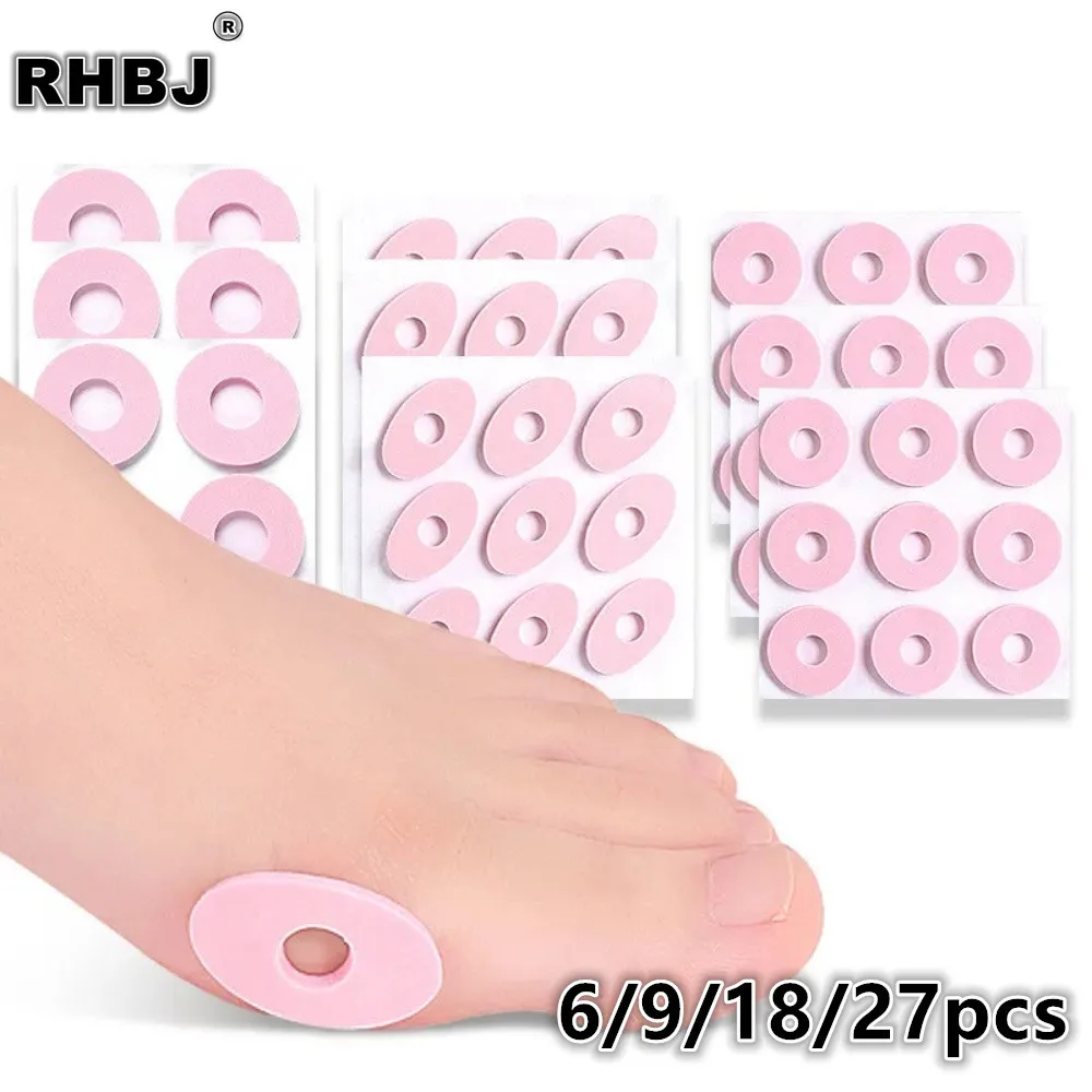 6/9/18/27pcs Pads Anti-Wear Corn Killer Toe Protector Foam Round Chicken Eye Patch for High Heels Casual Foot Care Stickers