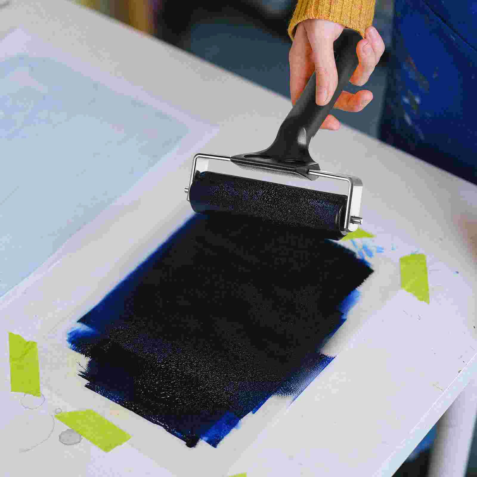 Rolo Brayer para pintura a tinta, ferramentas de óleo, artesanato de borracha, diamante desenho rolos, ferramenta de impressão, 3 pcs