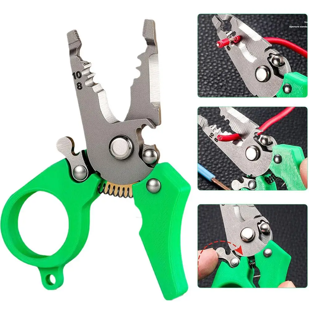 Mini Wire Strippers Pliers Multi-Function Pocket-Sized Splitting Wire Stripper Electrician Tools Cable Cutting Crimping Pliers
