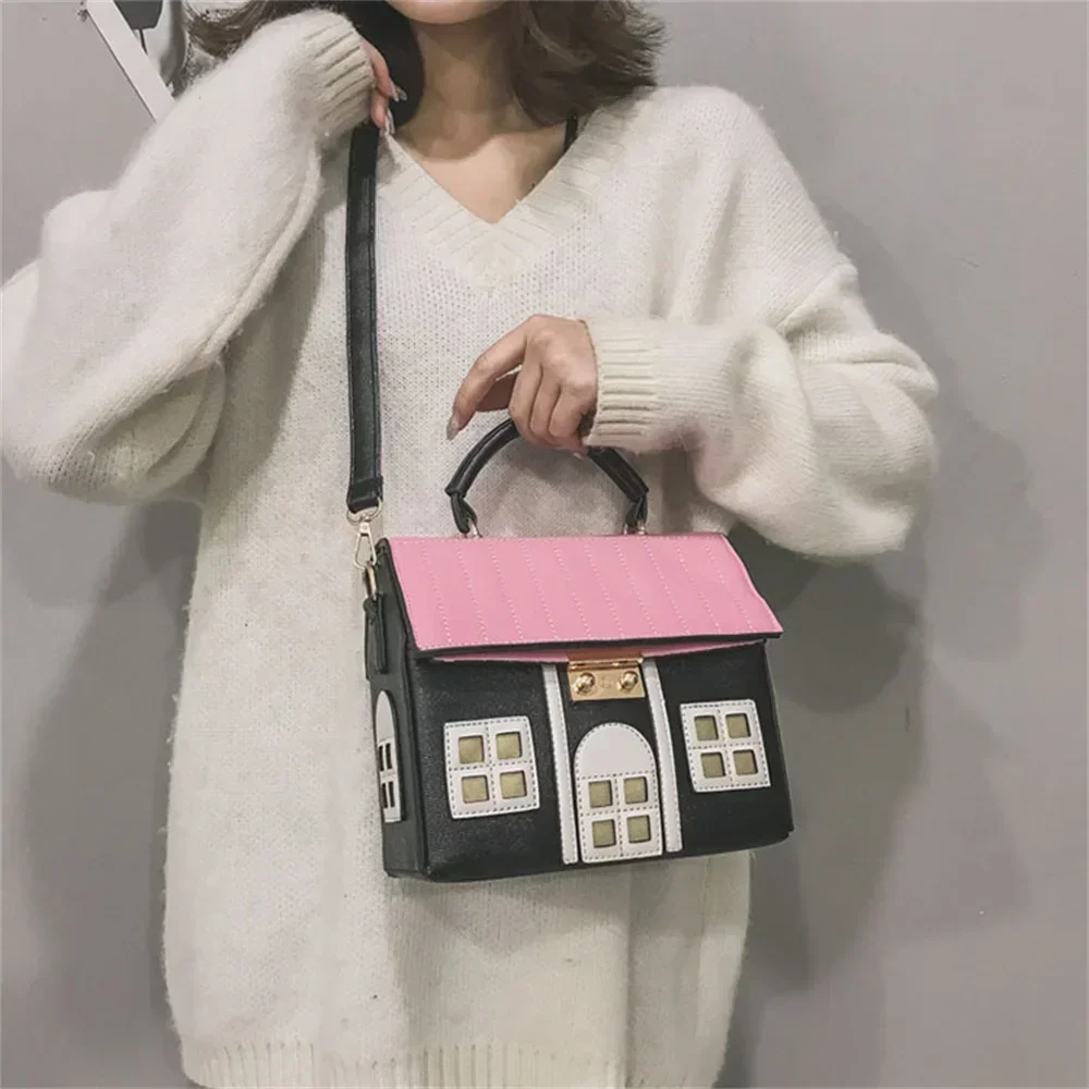 3D Personality House Shaped Women Handbags Fashion Creative Girl Messenger Crossbody Bag Travel Shouldler