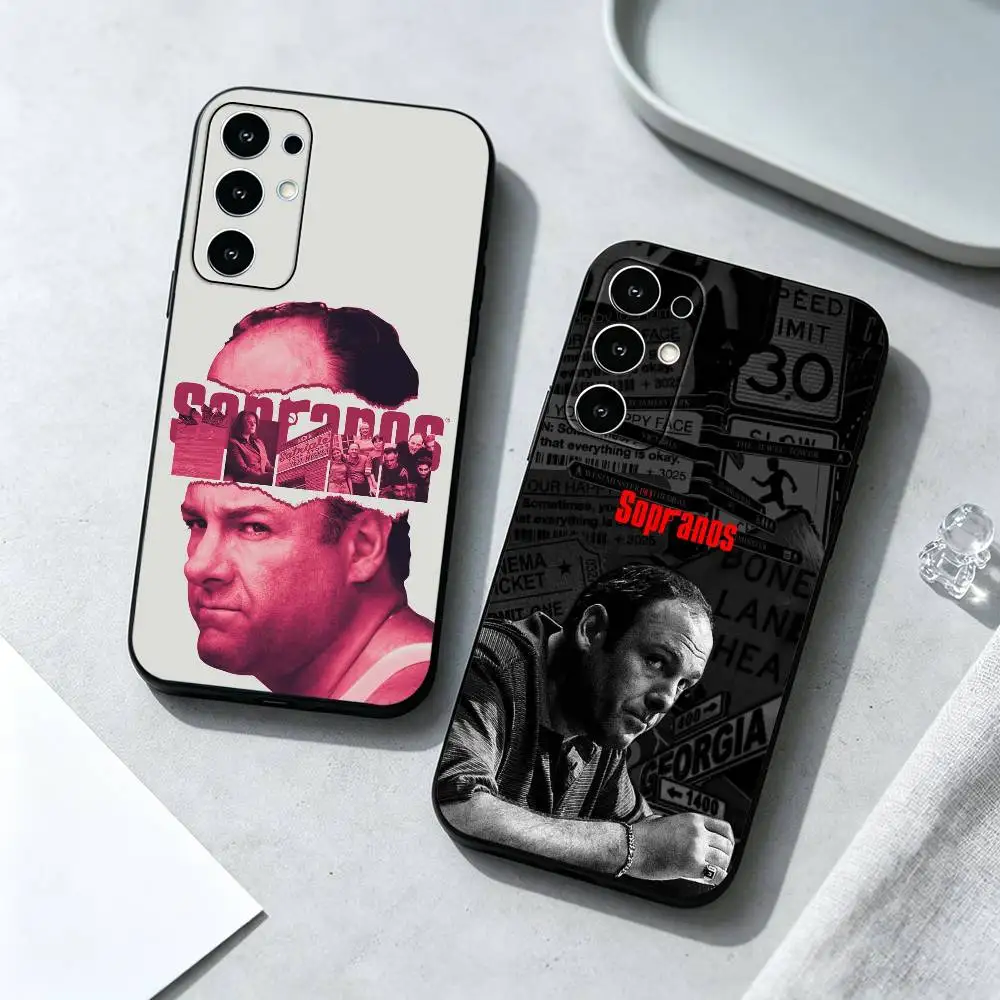 The SopranoS Popular TV Artistic Phone Case Black Silicone Soft For Samsung S25,S24,S21,S22,S23,S30,Ultra,S20,Plus,Fe,Lite