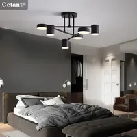 Modern LED Ceiling Chandelier Home Decor 6 Heads Hanging Lamps Ceiling Dining Living Rooms Bedroom Hall Indoor Led Lights Lustre