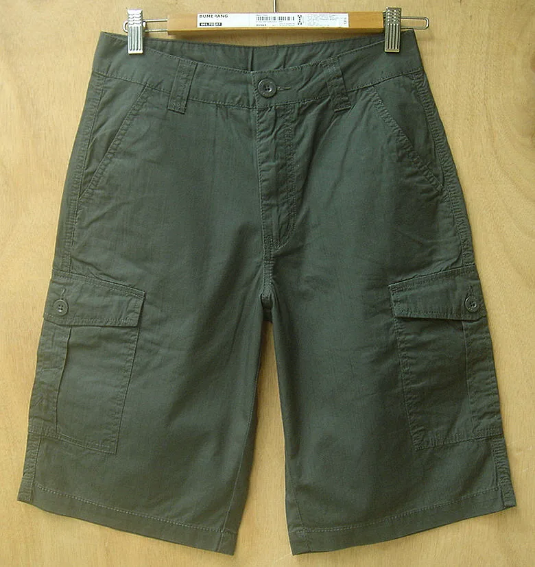 High Waist Men's Casual orts Workwear Pants Loose Fit Multiple kets Cotton 00% Summer Thin Straight Leg Basic Sle