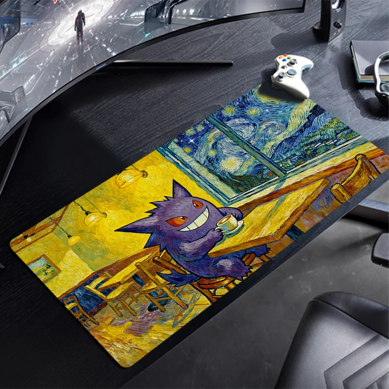 Large E-sports Mouse Pad G-Gengars anime Smooth Flexible Rubber Gamer PC Computer Keyboard For CSGO Kawaii durable Mosuepad