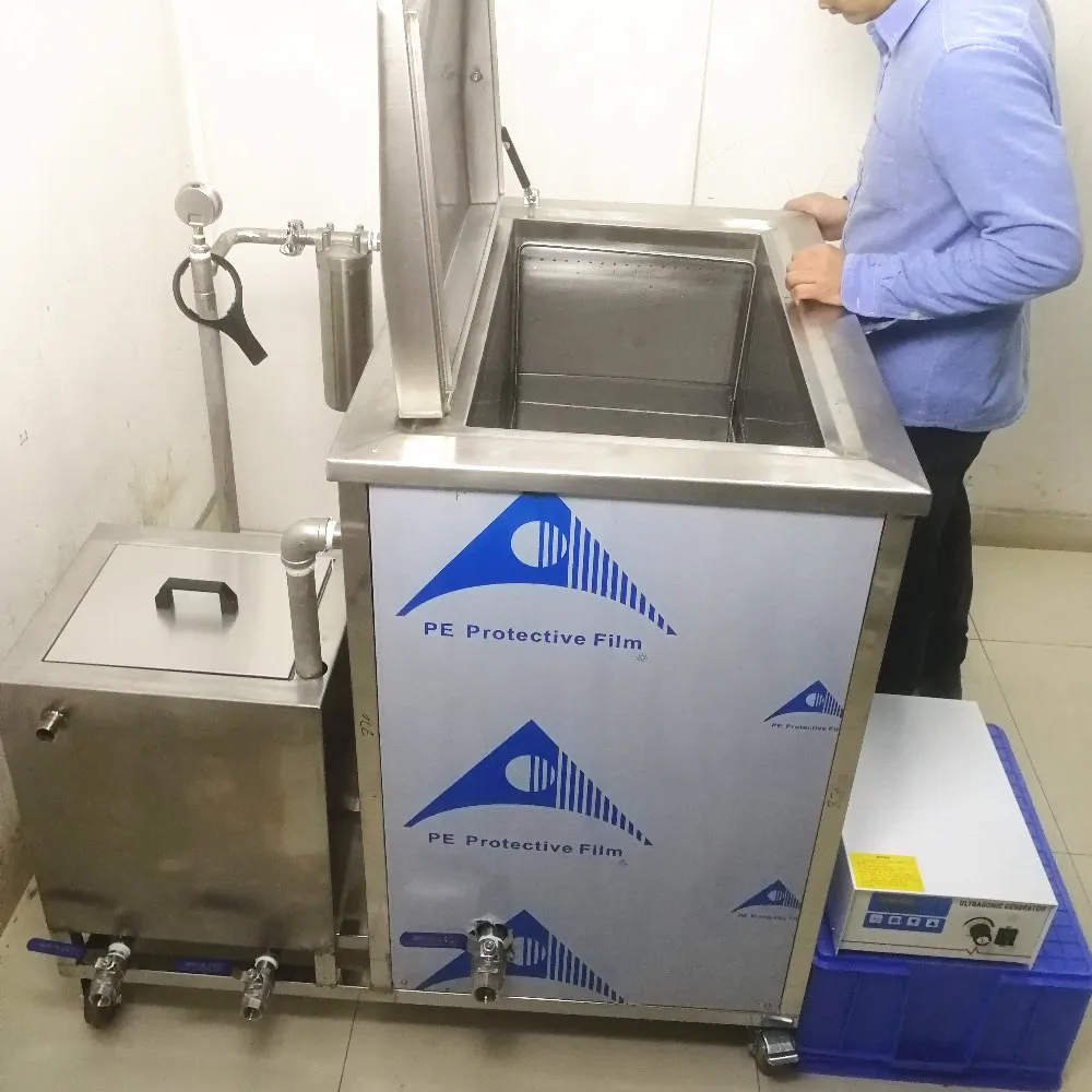 Industrial Ultrasonic Cleaner for Auto Parts DPF Engine Block Carbon Cleaning Machine with Oil Filter System 38L-5000L