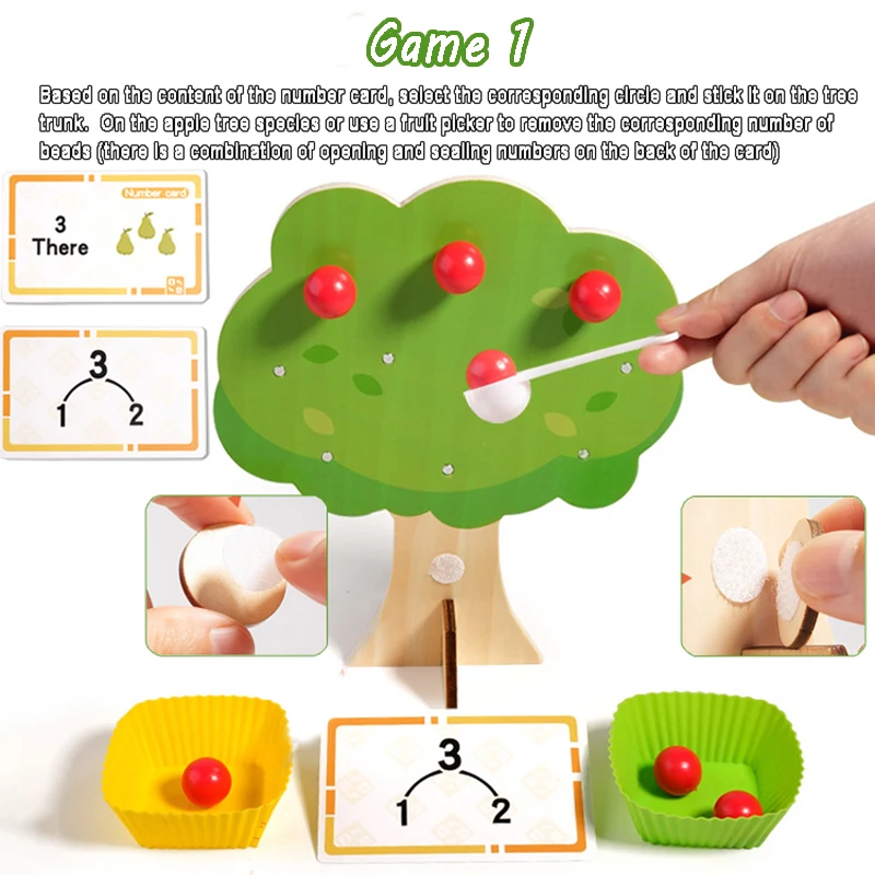 Kid Magnetic Math Counting Learning Toy Montessori Teaching Tool Mathematics Addition Subtraction Game Preschool Educational Toy