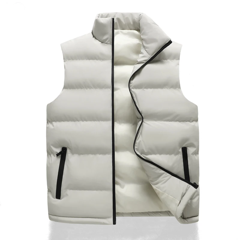 

Stand Collar Thickened Warm Fashion Casual Style Cotton Vest Comfortable Autumn Winter Roupas Masculinas Gift For Father Husband