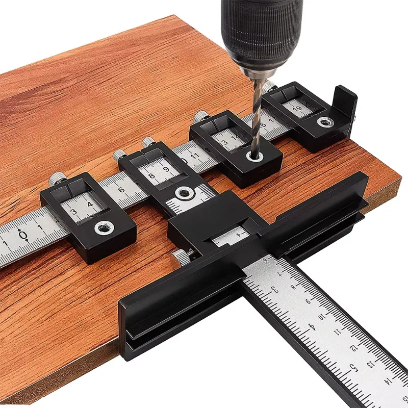 

Woodworking Punch Locator Hole Jig Furniture Punching Tool Drill Guide Sleeve Cabinet Handle Knob Pull Template