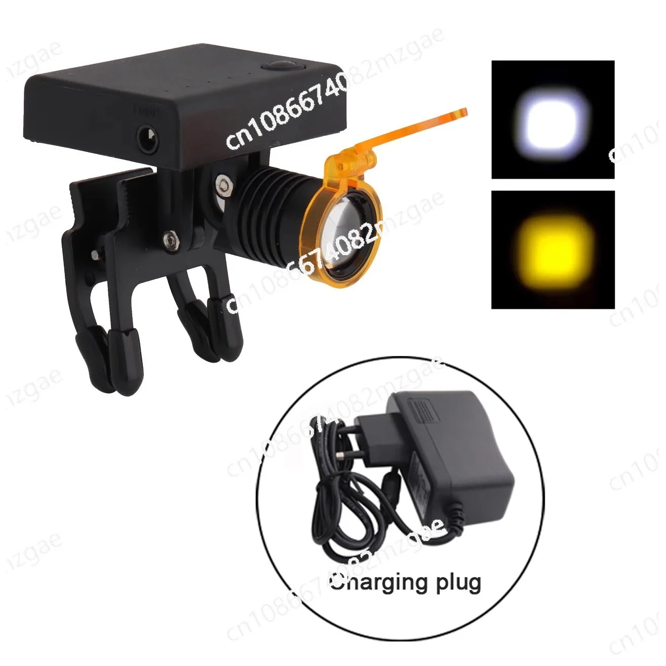 Magnifying glass headlight led concentrated light clipable wireless ENT dental oral care tool