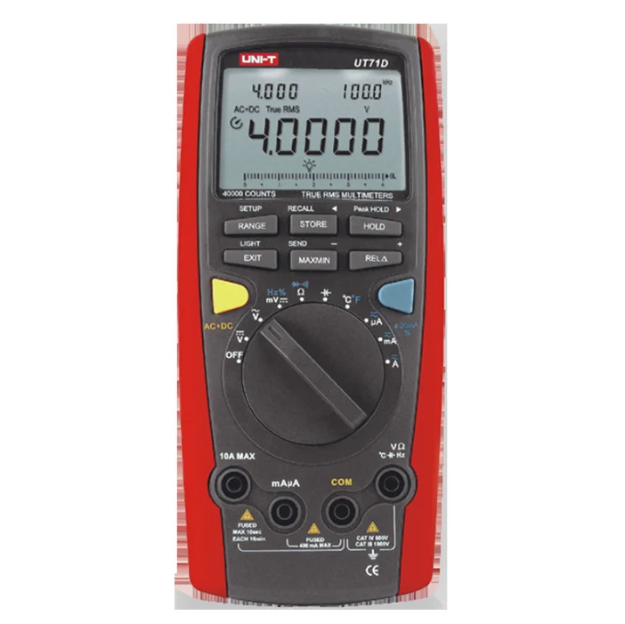 UT71D Intelligent Digital Multimeter Auto Range AC DC Volt Ampere Ohm Capacitance True RMS Du ty Ccle
