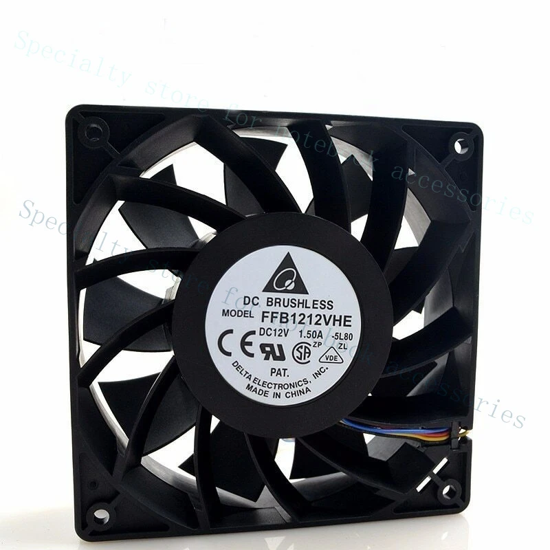 A+ Delta 12038 120x120x38mm 12cm FFB1212VHE DC 12V 1.5A 24W 4 lines Cooling Fan